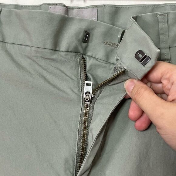 Everlane Mens Chino Pants Green Cotton Blend Flat Front 32 x 30 - Picture 3 of 10